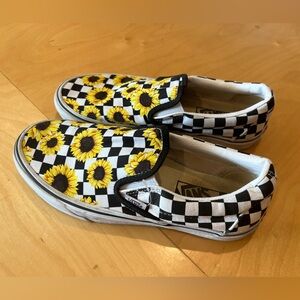 Girl’s Sunflower Slip-On Vans